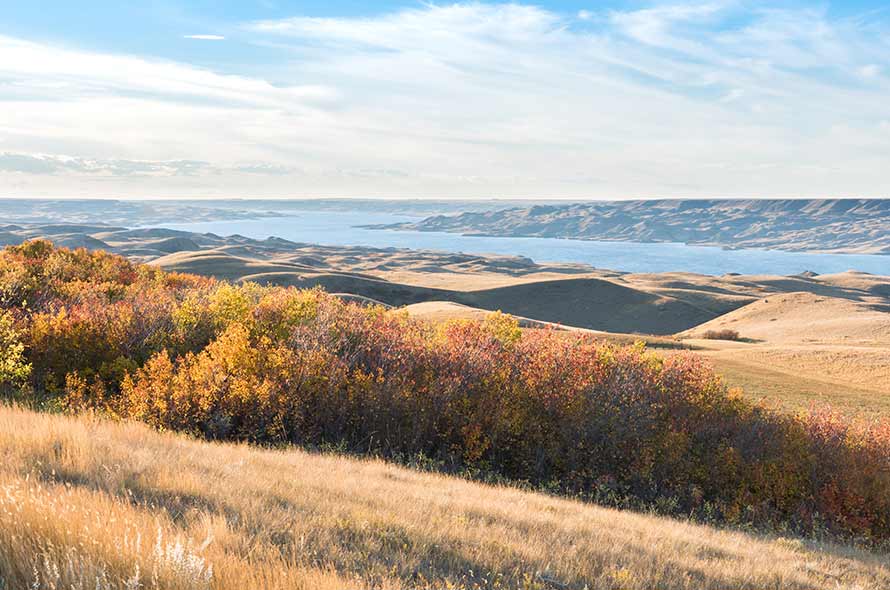 Lake Diefenbaker in the Saskatchewan.