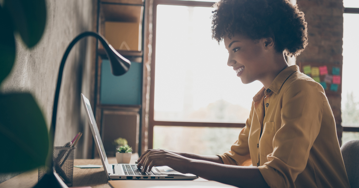 Woman on computer